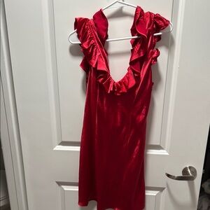 Princess Polly Red Ruffle Mini Dress